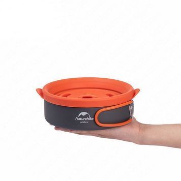 Пательня Naturehike Camping Pan 1.6 л with silicone lid NH19CJ006 orange 6927595738337 фото