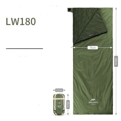Спальный мешок Naturehike Ultra light LW 180 2021 NH21MSD09 М - Pine Green