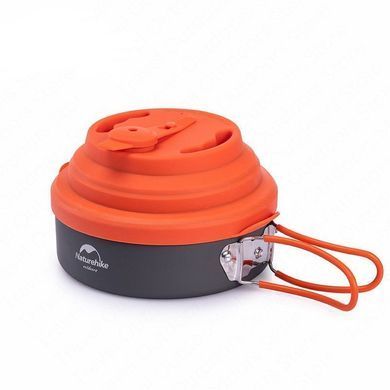Пательня Naturehike Camping Pan 1.6 л with silicone lid NH19CJ006 orange 6927595738337 фото