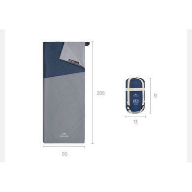 Спальний мішок Naturehike LW180 CNK2550WS026 Sunny Day PL01, (14&deg;C) XL синій 6977465868602 фото
