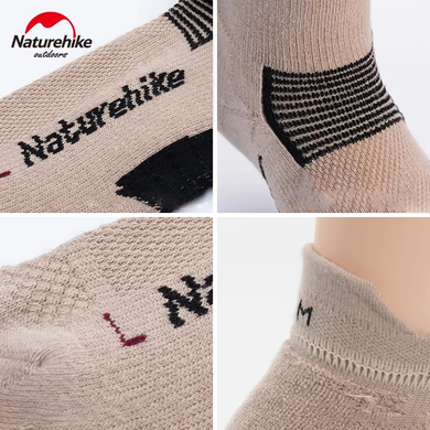 Носки Naturehike M 36-39 (2 пары) NH21FS014 бежевый/черный