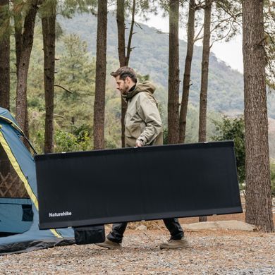 Кровать складная туристическая ультралёгкая Naturehike XJC04 NH19JJ006, одноместная, 190 х 70 х 38 см, чёрная 6977465861610 фото