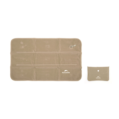 Подушка туристическая надувная Naturehike Square Inflatable Pillow NH18F018-Z beige grey 6977465866431 фото