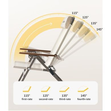 Крісло складане з регульованим нахилом Naturehike CNK2550JJ012, вуглецева сталь, чорний 6927595774601 фото