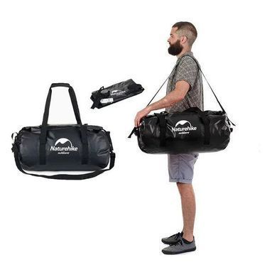 Гермобаул туристичний Naturehike 500D 90 л NH20FSB03 black 6927595744321 фото