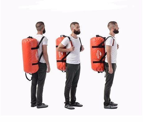 Гермобаул туристичний Naturehike 500D 90 л NH20FSB03 black 6927595744321 фото