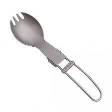 Ложка-виделка складна Naturehike Titanium spork NH18C001-J grey 6927595727812 фото