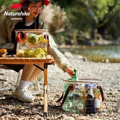 Відро складане Naturehike Round bucket PVC 10 л NH20SJ040 прозорий 6975641886761 фото