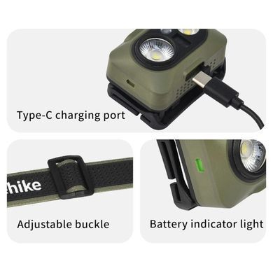 Ліхтар налобний Naturehike CNK2450ZM010 зелений 6976507665438 фото