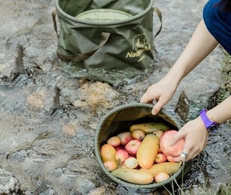 Ведро складное Naturehike Round bucket PVC 20 л NH20SJ040 army green 6927595764640 фото