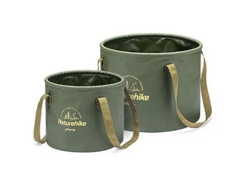 Ведро складное Naturehike Round bucket PVC 20 л NH20SJ040 army green 6927595764640 фото