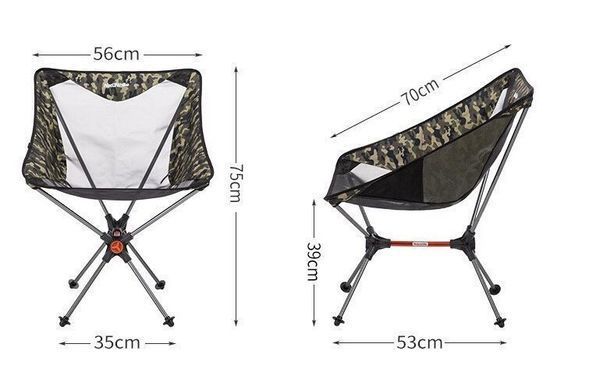 Кресло складное Naturehike Folding moon chair Q-9E NH19JJ005 camouflage 6927595741689 фото