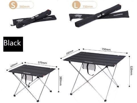 Стол раскладной Naturehike S 570*420*380 мм NH20JJ020 black 6927595763407 фото