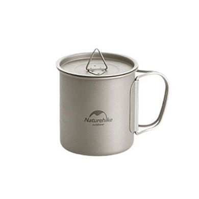 Кружка титановая Naturehike 450 мл NH20CJ005 grey 6927595745786 фото