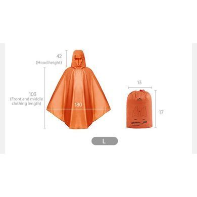 Плащ-дождевик Naturehike CNK2550FS010, размер L, оливковый 6977465867773 фото Плащ-дождевик Naturehike CNK2550FS010, размер L, оливковый 6977465867773 фото