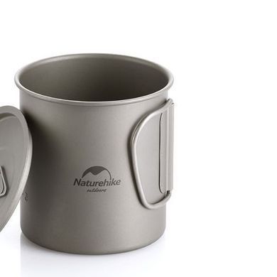 Кружка титановая Naturehike 450 мл NH20CJ005 grey 6927595745786 фото