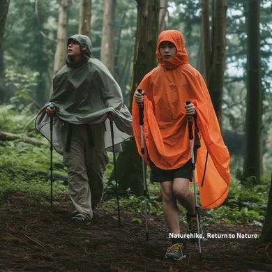 Плащ-дождевик Naturehike CNK2550FS010, размер L, оливковый 6977465867773 фото Плащ-дождевик Naturehike CNK2550FS010, размер L, оливковый 6977465867773 фото