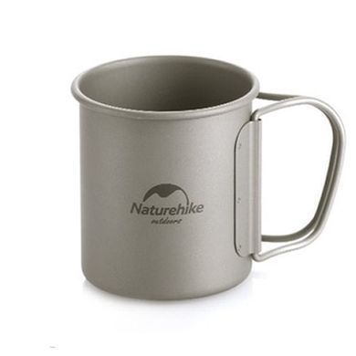 Кружка титановая Naturehike 450 мл NH20CJ005 grey 6927595745786 фото
