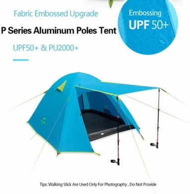 Палатка Naturehike P-Series II (2-х местная) 210T 65D polyester Graphic NH18Z022-P forest green