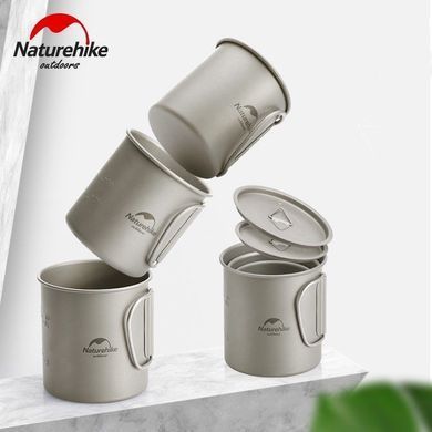 Кружка титановая Naturehike 200 мл NH20CJ005 grey 6927595745762 фото