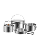 Набір посуду Naturehike 3-4 (каструля+казанок+пательня+чайник) NH22CJ005 сірий