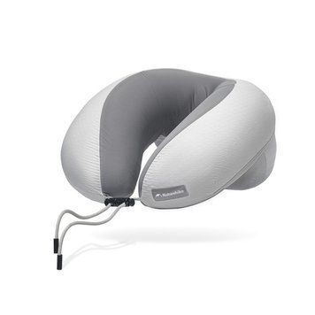 Подушка надувная для шеи Naturehike CNK2550WS040, серая, с чехлом для надувания 6977465862600 фото