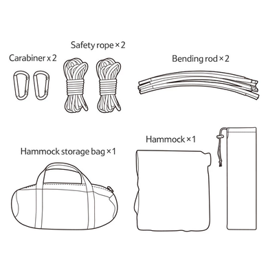 Гамак одноместный с дугами Naturehike Anti-rollover nylon NH22DC008 темно-синий 6927595700747 фото