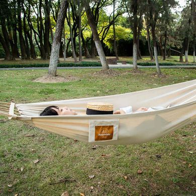 Гамак одномісний без перекидання Naturehike CNK2450WS018 бавовна brown 6975641883142 фото
