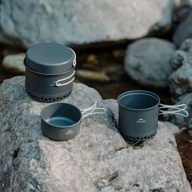 Набор посуды Naturehike (котелок, миска) 1.8 л CNK2300CJ0002 серый 6976023929571 фото