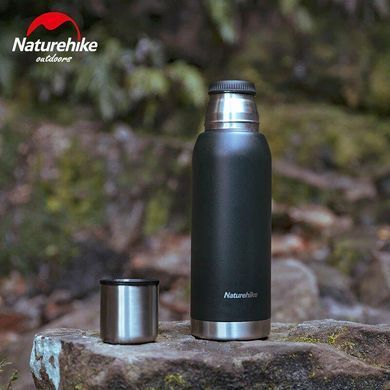 Термос туристичний Naturehike 304 steel 1250 мл NH19SJ011 black 6927595740262 фото