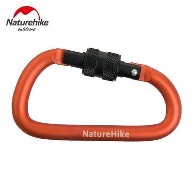 Карабин с муфтой Naturehike D-type 60 мм NH15A005-H orange 6927595717424 фото
