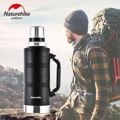 Термос туристичний Naturehike 304 steel 2200 мл NH19SJ011 black 6927595740279 фото