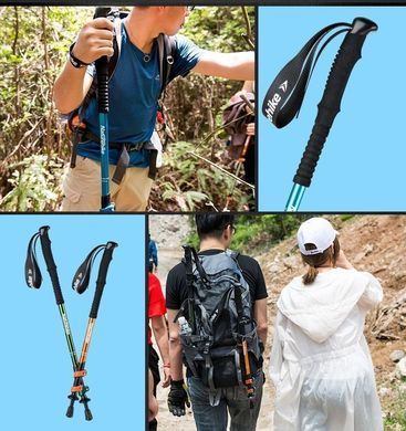 Трекинговые палки Naturehike ST 01 6061 3-с. UPD (пара) NH17D001-Z синяя 6975641885603 фото