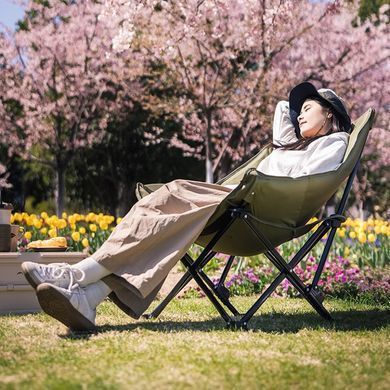 Кресло туристическое складное с высокой спинкой Naturehike CNK2450JJ020, зелёное 6927595799215 фото