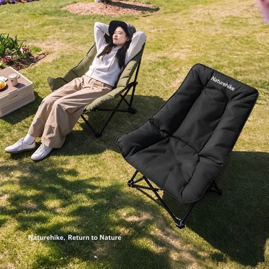 Кресло туристическое складное с высокой спинкой Naturehike CNK2450JJ020, зелёное 6927595799215 фото