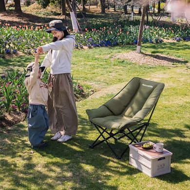 Кресло туристическое складное с высокой спинкой Naturehike CNK2450JJ020, зелёное 6927595799215 фото