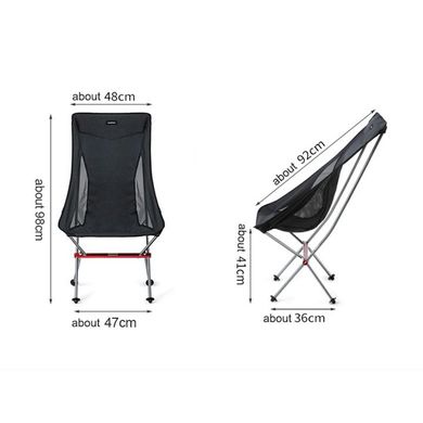Крісло складне Naturehike YL06 New Backrest Chair NH18Y060-Z black