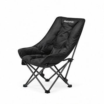 Кресло туристическое складное с высокой спинкой Naturehike CNK2450JJ020, чёрное 6927595798812 фото