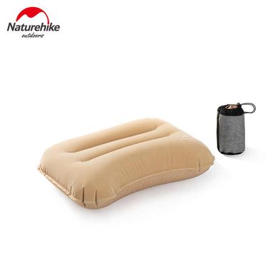 Надувна подушка PU Flocking pillow Naturehike NH21ZT002 khaki