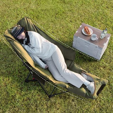 Кресло туристическое складное с подставкой для ног Naturehike Sea Star 001 CNK2450JJ020, зелёное 6977465861382 фото