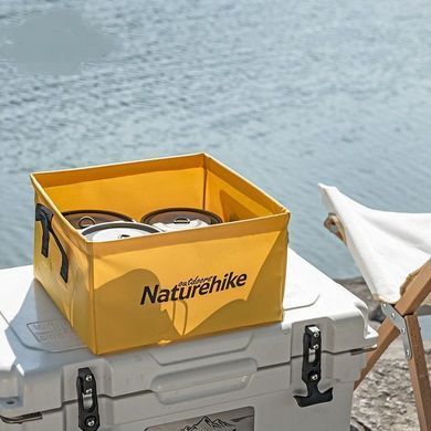 Відро складне Naturehike Square bucket 13л NH19SJ007 light brown 6927595771679 фото
