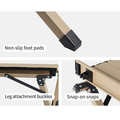 Складной стол Naturehike Star Jane T01 CNK2550JJ018, 119х60 см, углеродистая сталь, бежевый 6977465868046 фото