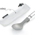 Ложка-вилка складная Naturehike Titanium spoon 2019 NH19C001-J grey 6927595734766 фото