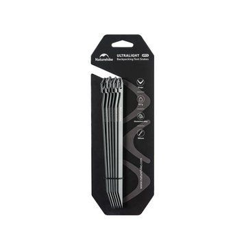 Колышки туристические облегченные Naturehike CNK2650PJ014, V-образные, 18 см, 6 шт, серые 6927595712870 фото