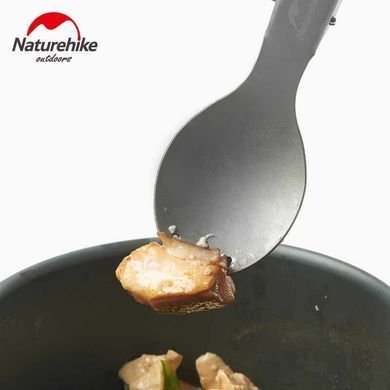 Ложка-вилка складная Naturehike Titanium spoon 2019 NH19C001-J grey 6927595734766 фото
