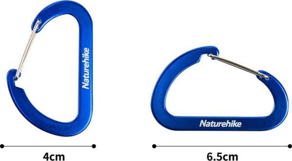 Карабін багатофункціональний Naturehike 65 мм 2 pack NH15A002-H blue