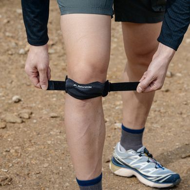 Бандаж на коліно трикотажний Naturehike Qingjia CNK2650DS014, універсальний розмір, чорний 6927595713327 фото