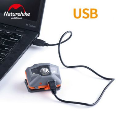Фонарь налобный Naturehike TD-02 USB NH00T002-D orange/gray