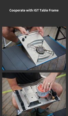 Пальник-плита кемпінговий Naturehike Outdoor Table Furnace Q-9E NH19PJ002 grey 6927595740446 фото