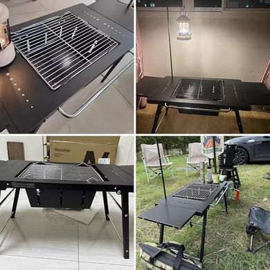Стіл для барбекю сталевий Naturehike CNK2350CF018 black 6976507663960 фото